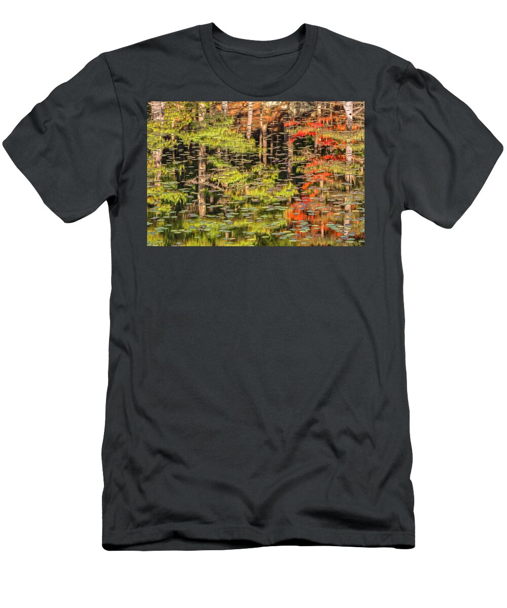 Abstract T-Shirt featuring the photograph Lily Pad Abstract II by Angelo Marcialis