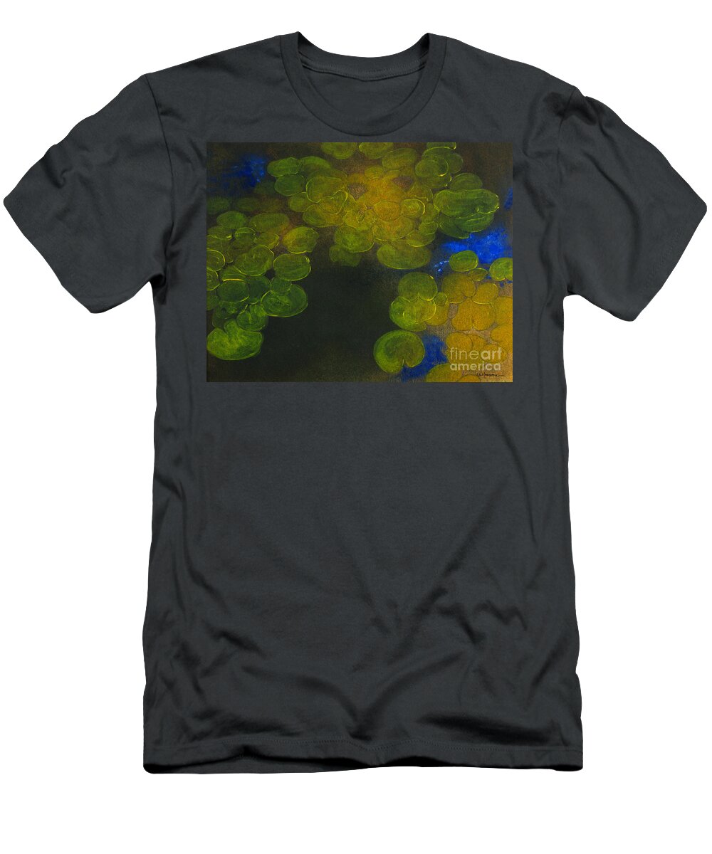 Lily Pads T-Shirt featuring the painting Lilypad study by Monica Carrell