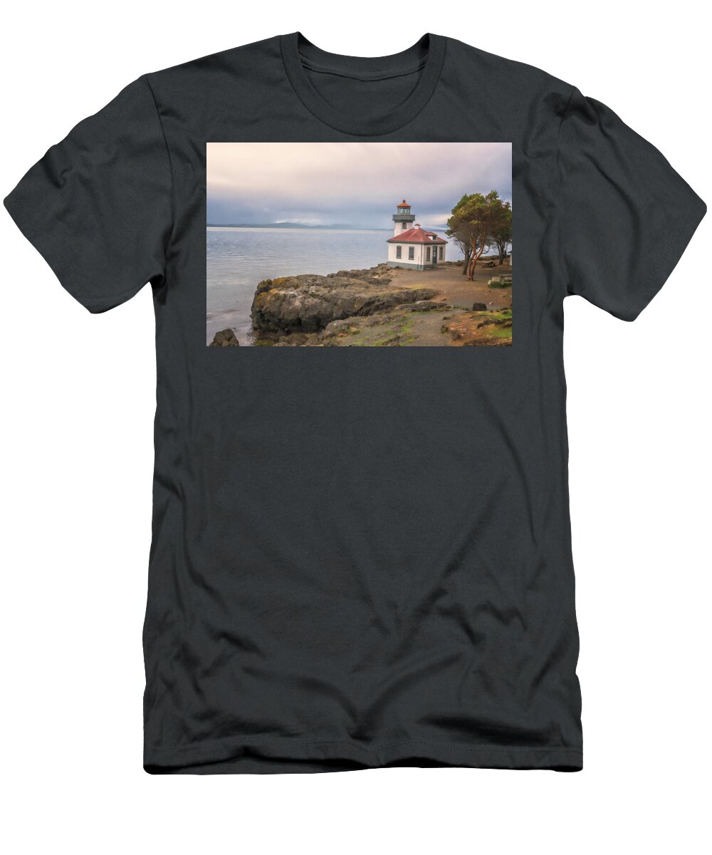Oregon Coast T-Shirt featuring the photograph Lime Kiln Point Lighthouse by Tom Singleton