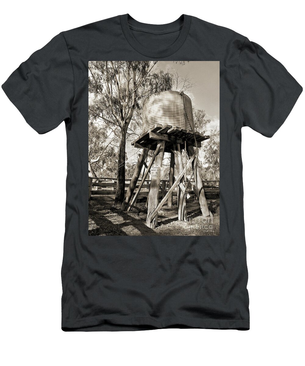 Barmah T-Shirt featuring the photograph Limited Water Supply by Linda Lees