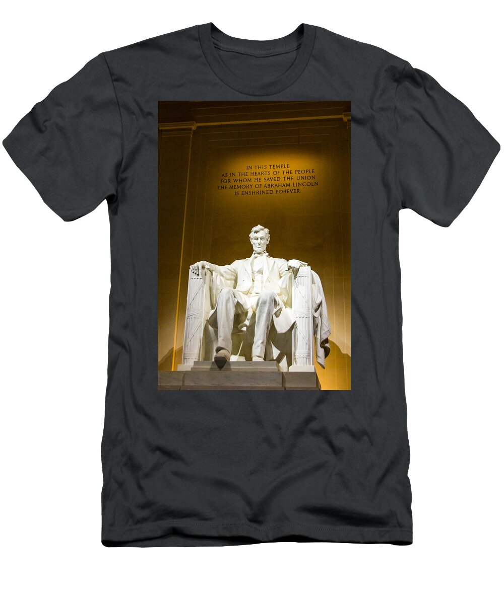 Capitol T-Shirt featuring the photograph Lincoln Memorial Statue by SR Green