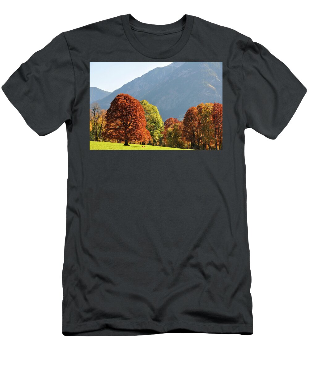 Linderhof T-Shirt featuring the photograph Linderhof - Red Sweaters by Curt Rush