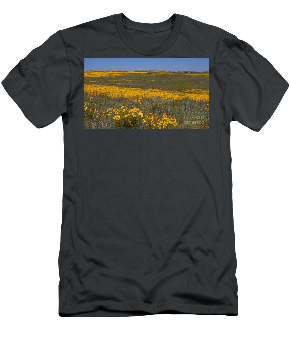 Yellow Wildflowers T-Shirt featuring the photograph Little House On the prairie by Jim Garrison