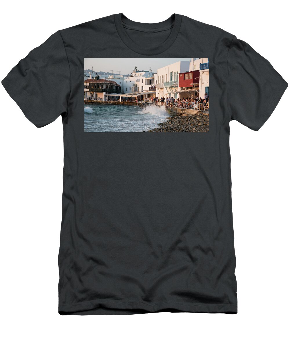Greece T-Shirt featuring the photograph Little Venice, Mykonos Island, Greece by Michalakis Ppalis