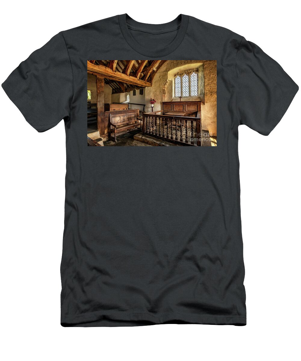 Ancient Chapel T-Shirt featuring the photograph Llangelynnin Church by Adrian Evans