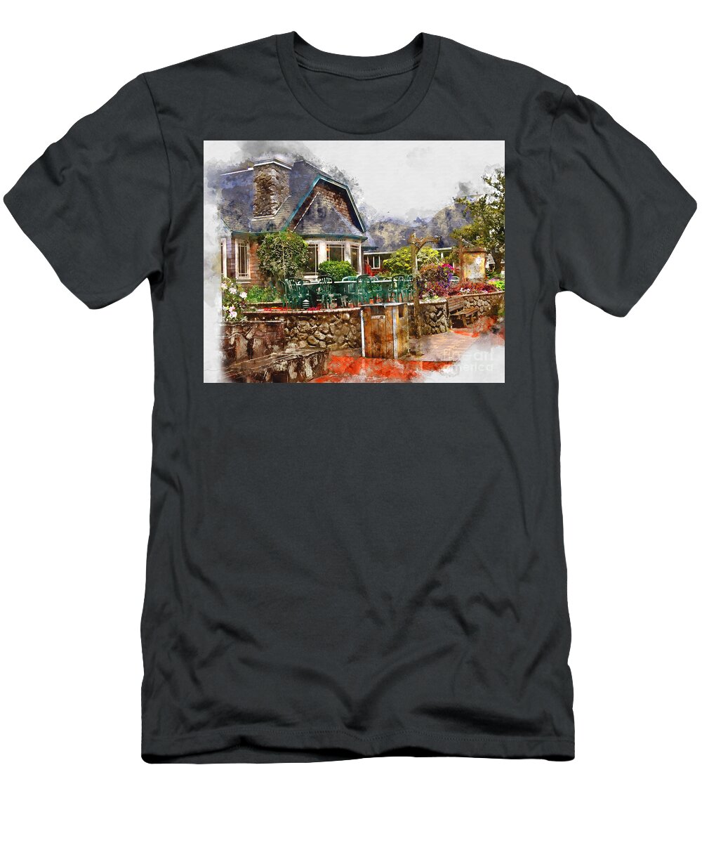 Local Grill And Scoop Restaurant T-Shirt featuring the mixed media Local Grill and Scoop by Kathy Kelly
