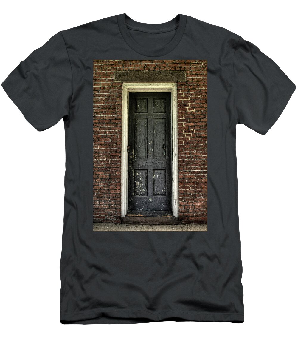 Door T-Shirt featuring the photograph Locked Forever by Zawhaus Photography