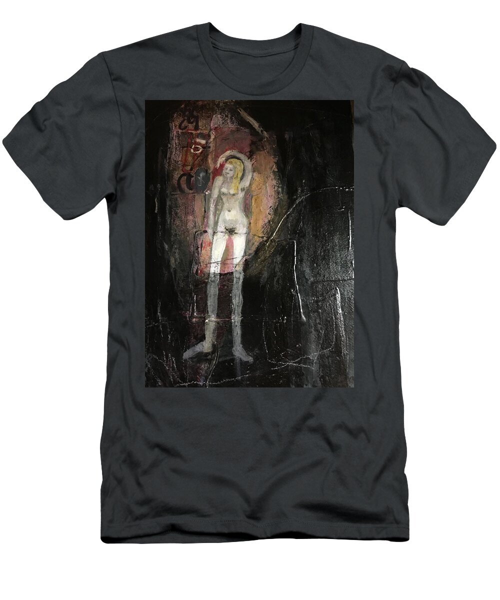 Acrylic T-Shirt featuring the painting Long Legged Blonde by Carole Johnson