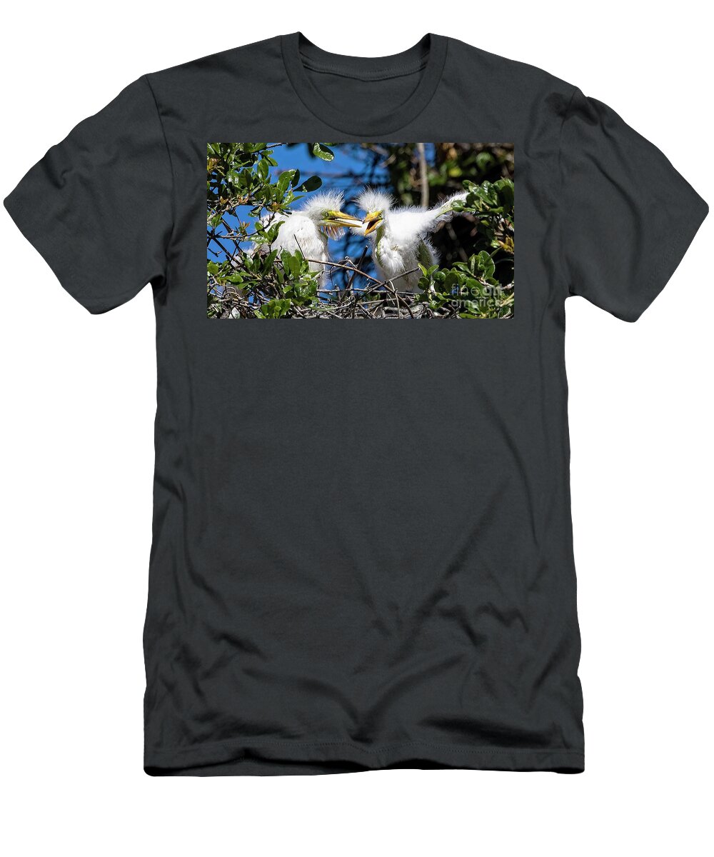 Egrets T-Shirt featuring the photograph Look - I Have Wings by DB Hayes