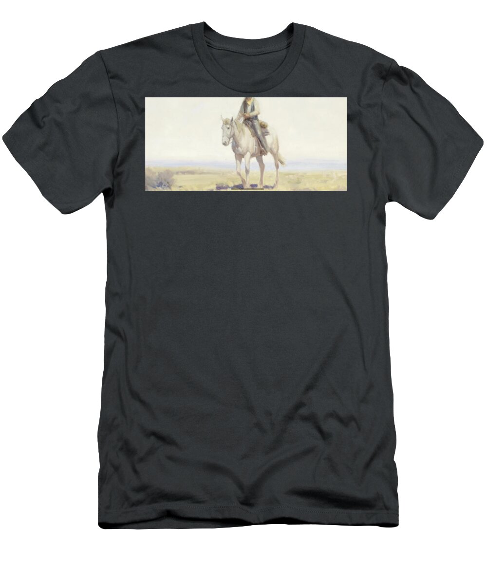 Robert Pummill (american T-Shirt featuring the painting Lookin for strays by Robert Pummill