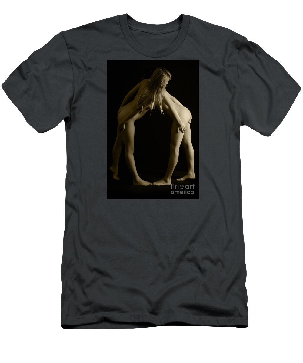 Implied Nude T-Shirt featuring the photograph Looking around by Robert WK Clark