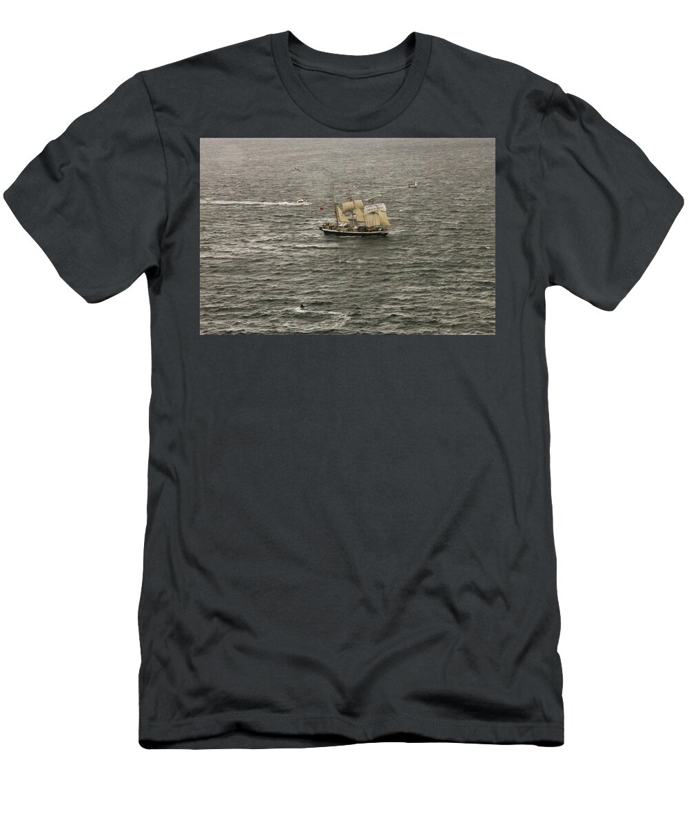 Lord Nelson T-Shirt featuring the photograph Lord Nelson Enters Sydney Harbour by Miroslava Jurcik