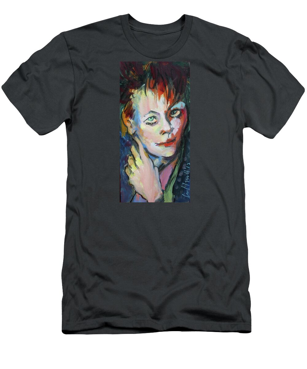 Lori Andersen T-Shirt featuring the painting Lori by Les Leffingwell