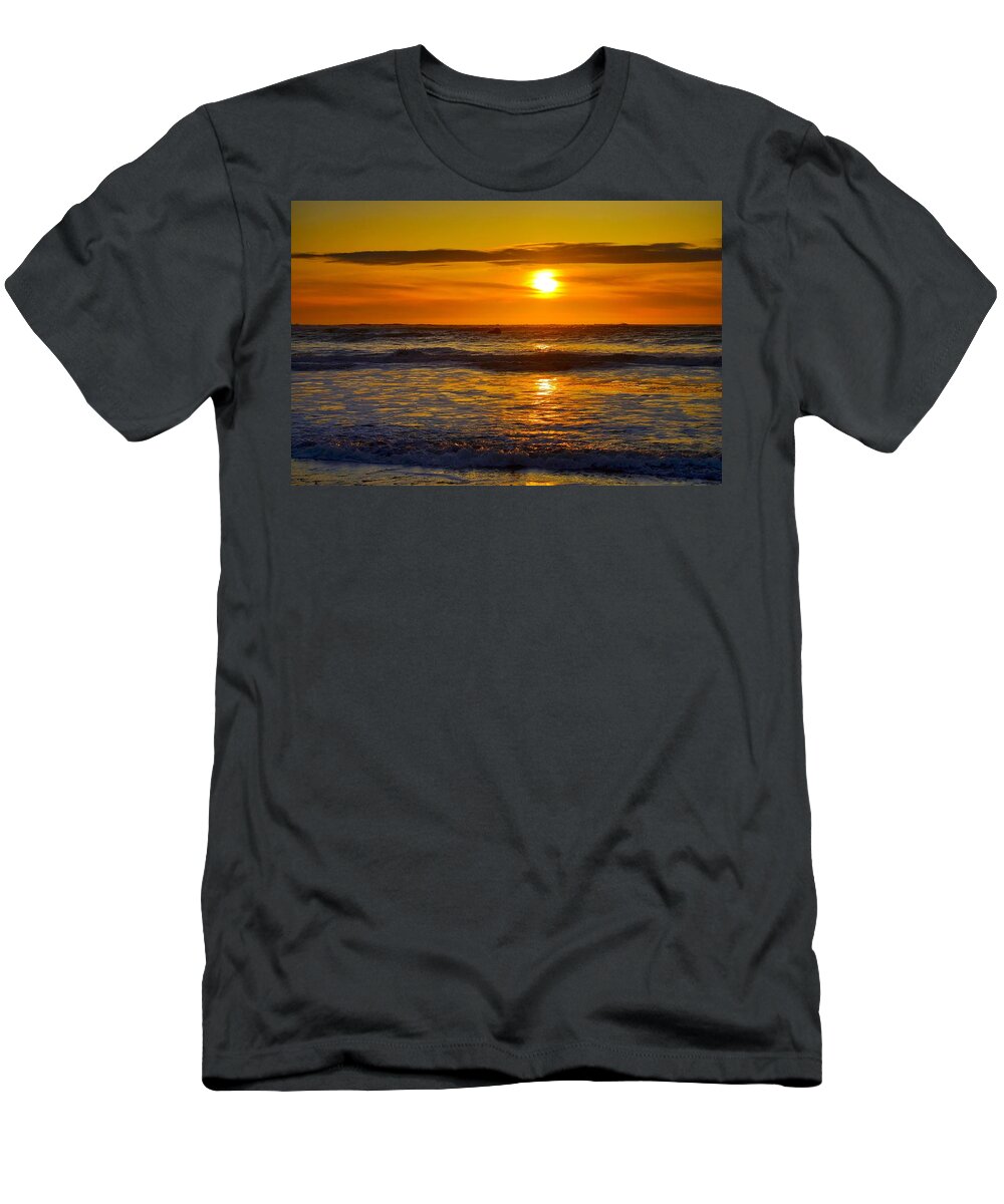 The Lost Coast T-Shirt featuring the photograph Lost Coast Sunset by Maria Jansson