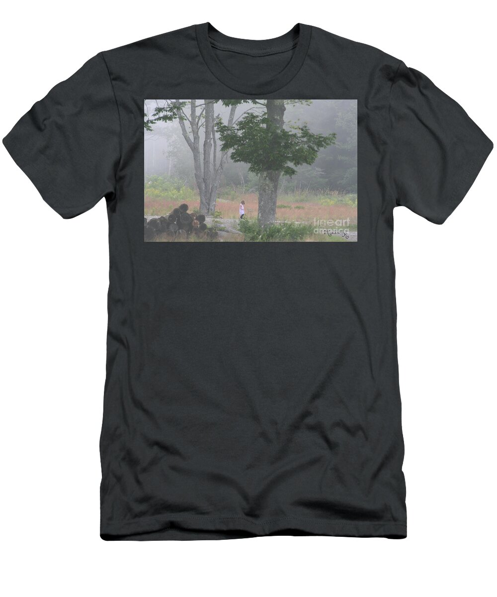 Woods T-Shirt featuring the photograph Lost in Thought by Mariarosa Rockefeller