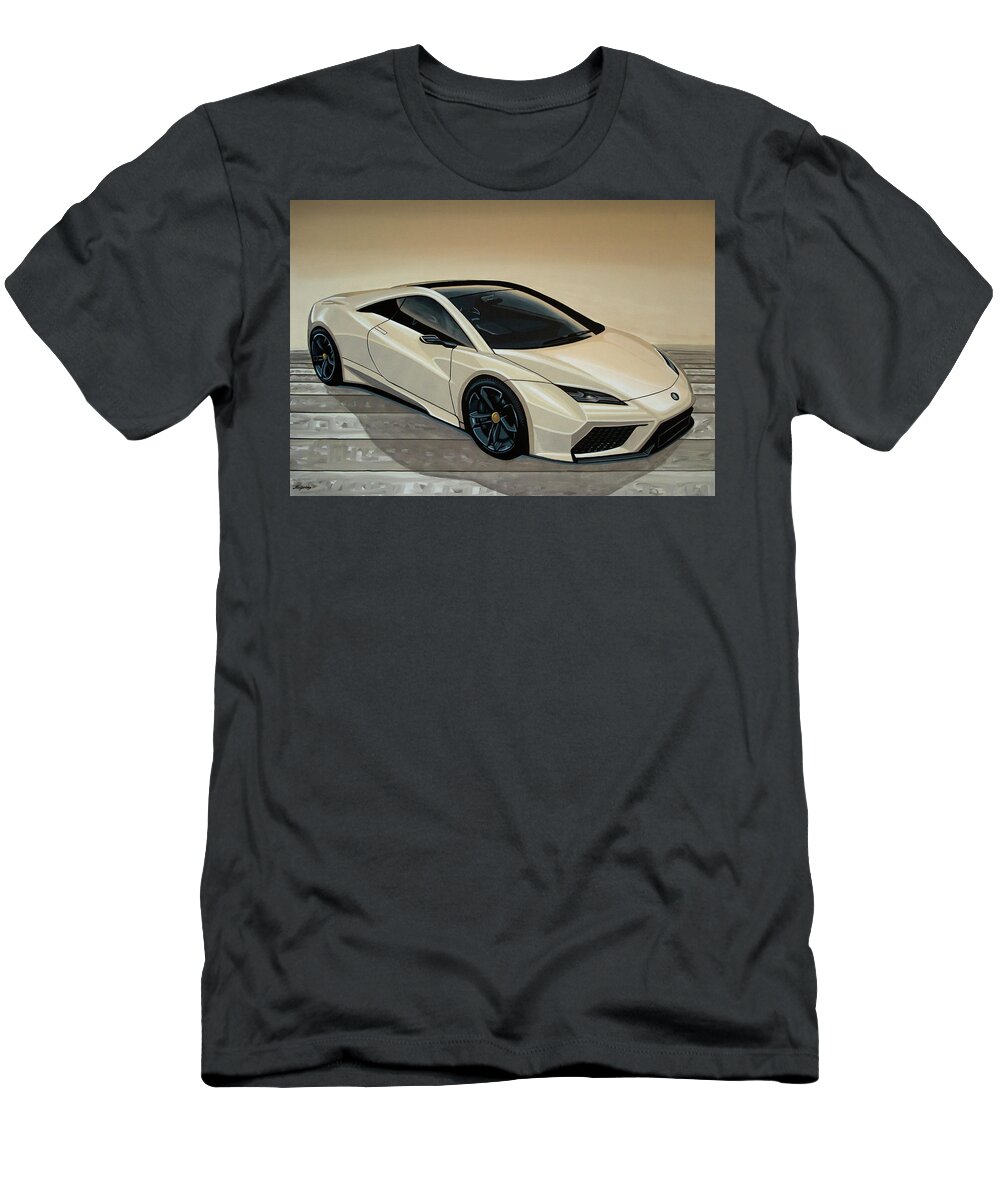 Lotus T-Shirt featuring the painting Lotus Esprit 2014 Painting by Paul Meijering