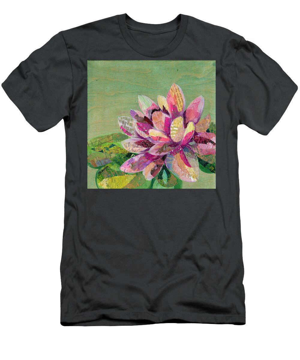 Lotus T-Shirt featuring the painting Lotus Series II - 5 by Shadia Derbyshire