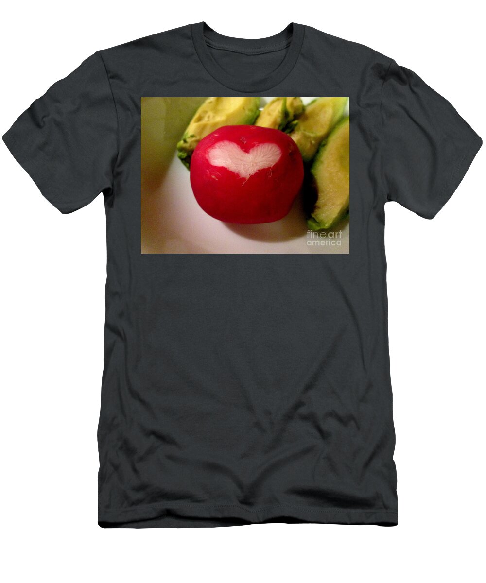 Radishes T-Shirt featuring the photograph Love my radishes by Marie Neder