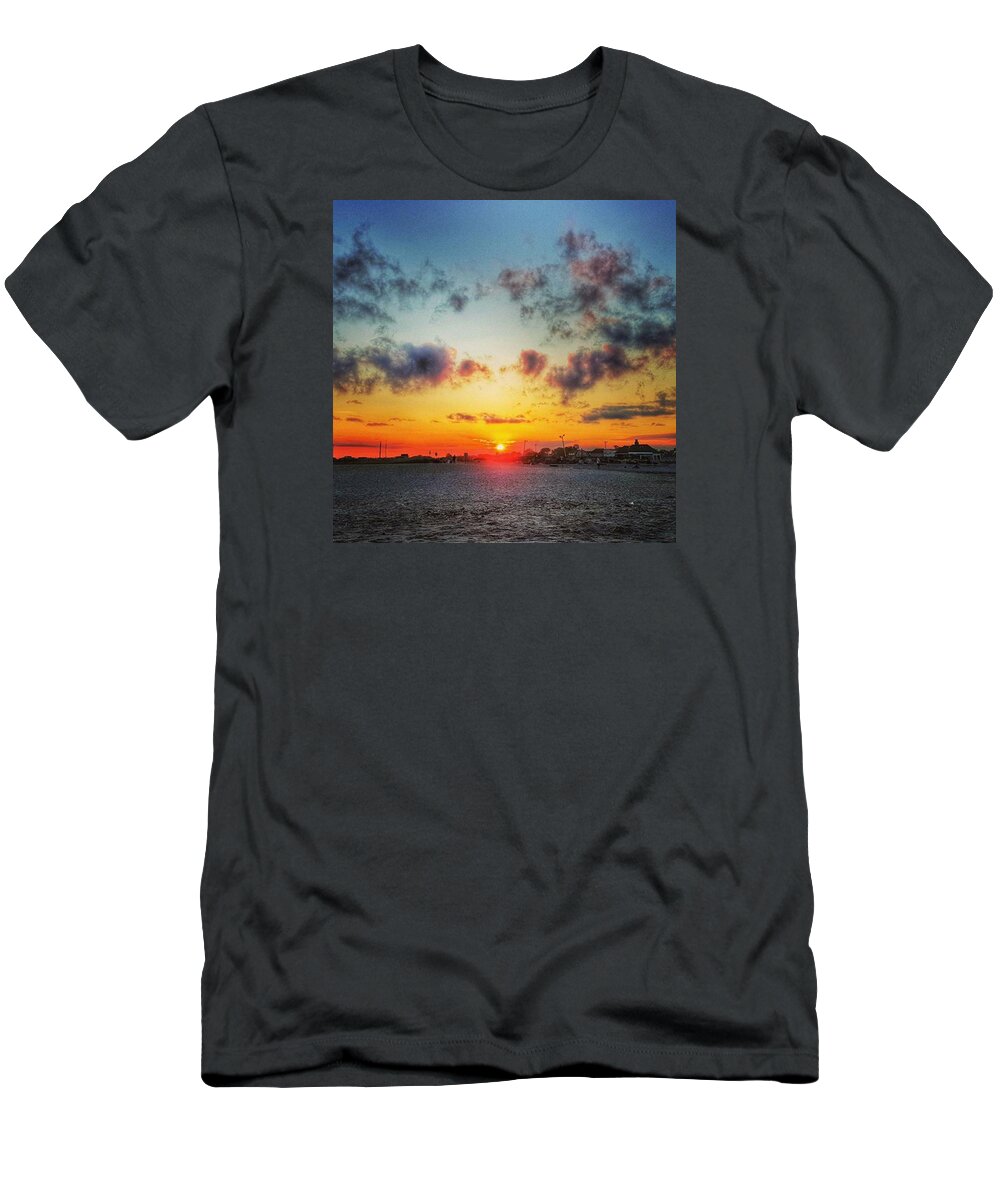 Sunset T-Shirt featuring the photograph Loving The Clouds This Evening by Lauren Fitzpatrick