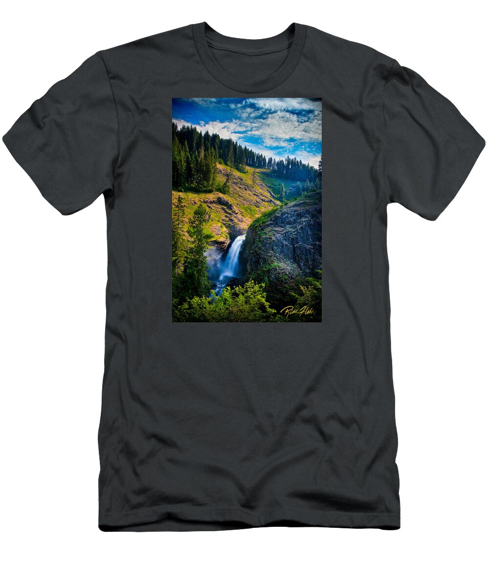  T-Shirt featuring the photograph Lower Falls - Elk Creek Falls by Rikk Flohr