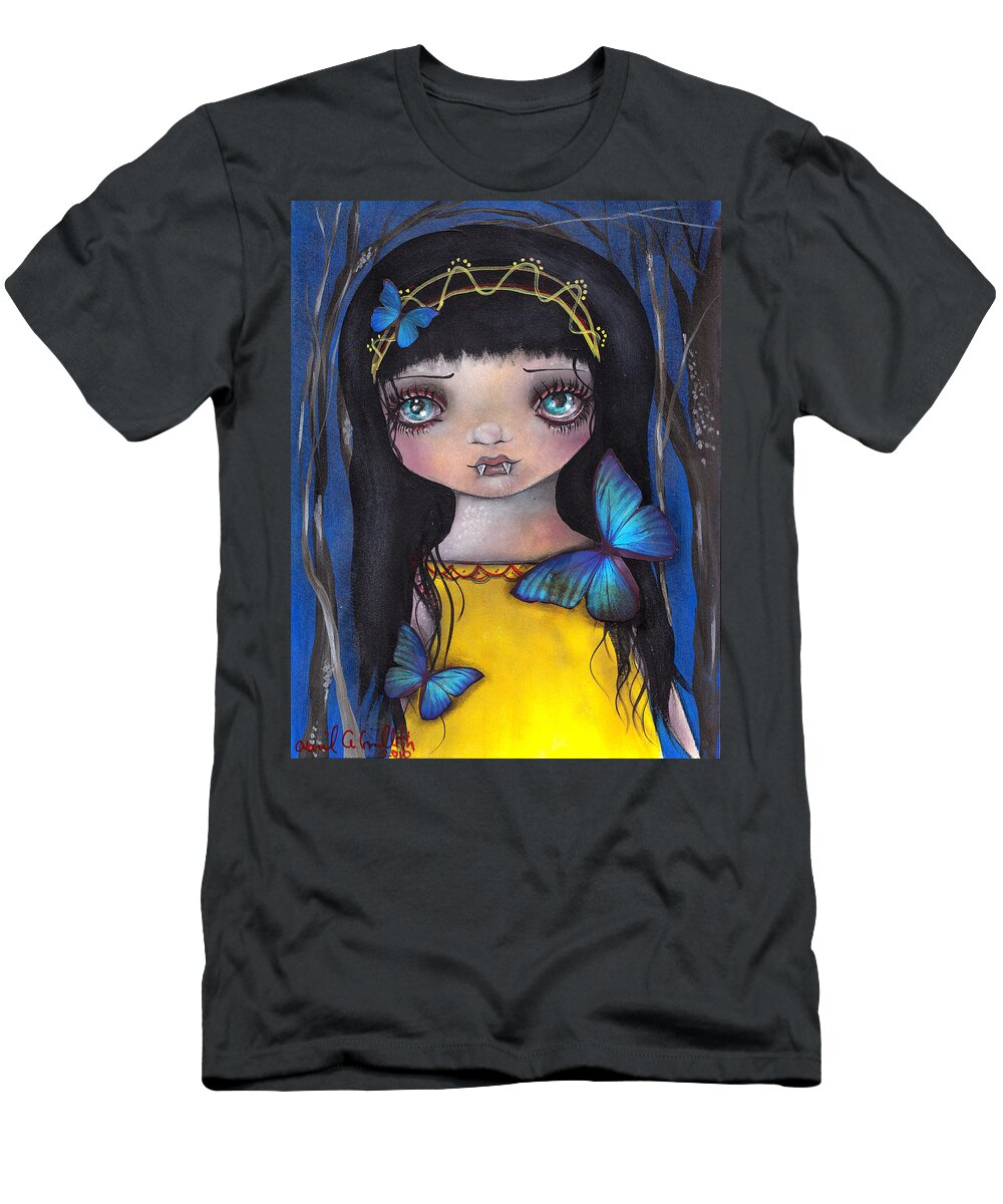 Vampire T-Shirt featuring the painting Lu by Abril Andrade