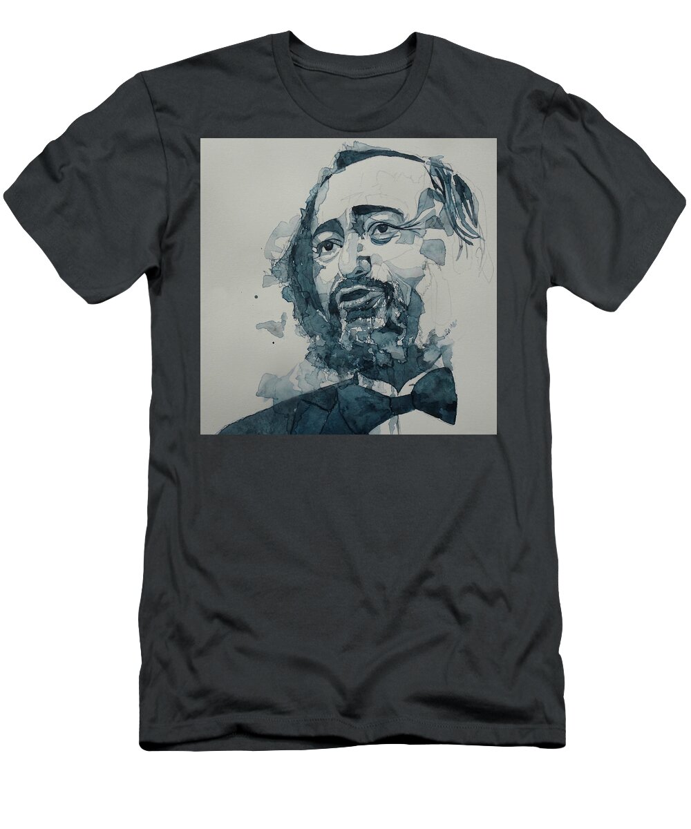 Luciano Pavarotti T-Shirt featuring the painting Luciano Pavarotti by Paul Lovering