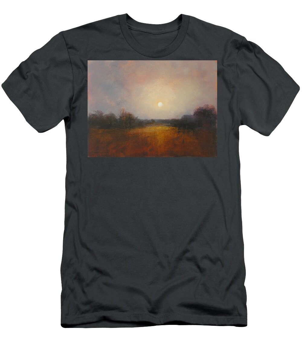 Moon T-Shirt featuring the painting Lunar 11 by David Ladmore