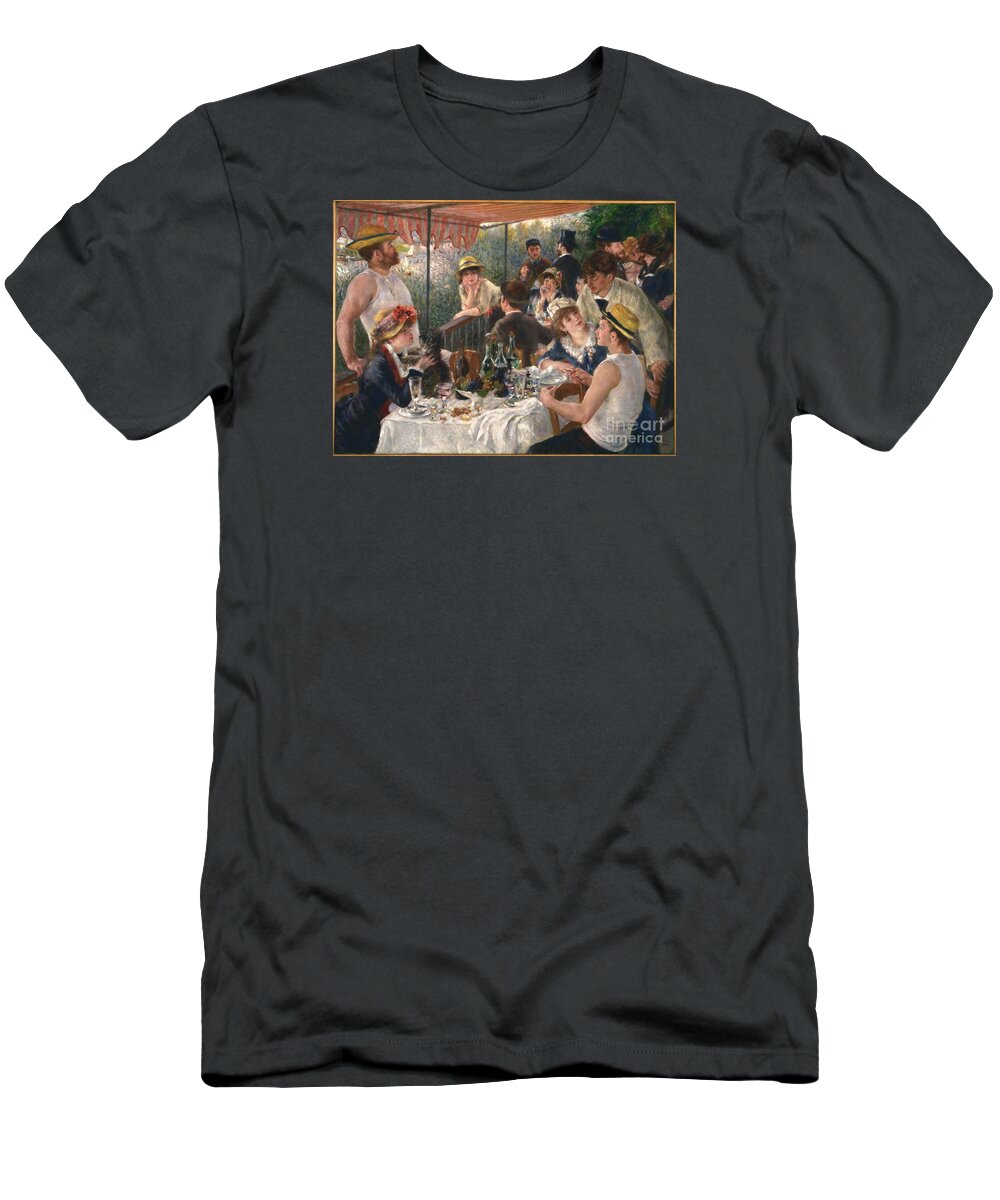 Luncheon Of The Boating Party. People T-Shirt featuring the painting Luncheon of the Boating Party by MotionAge Designs