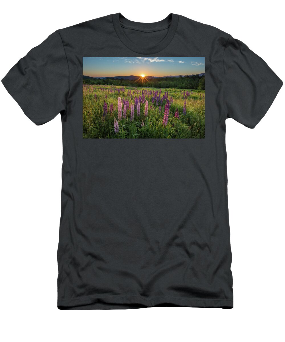 Lupine T-Shirt featuring the photograph Lupine Sunrise by White Mountain Images