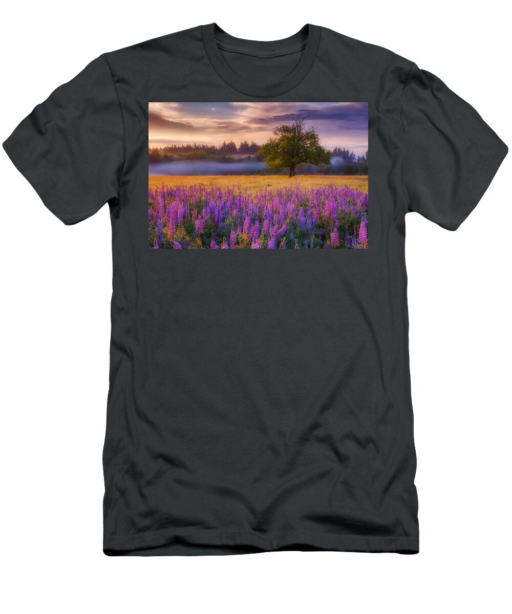 Lupine T-Shirt featuring the photograph Lupine Sunrise by Darren White