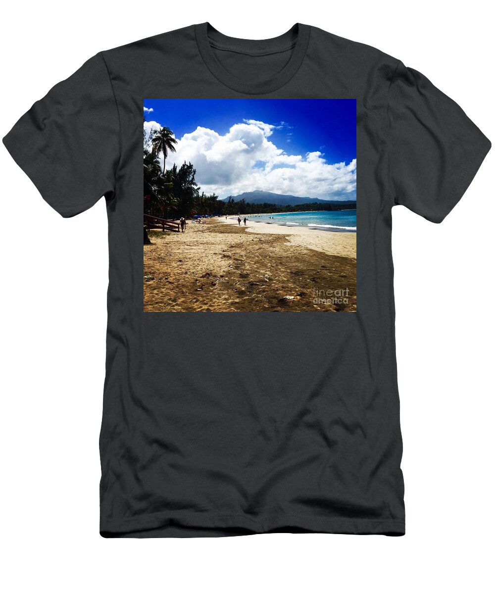Luquillo T-Shirt featuring the photograph Luquillo Beach, Puerto Rico by Alice Terrill