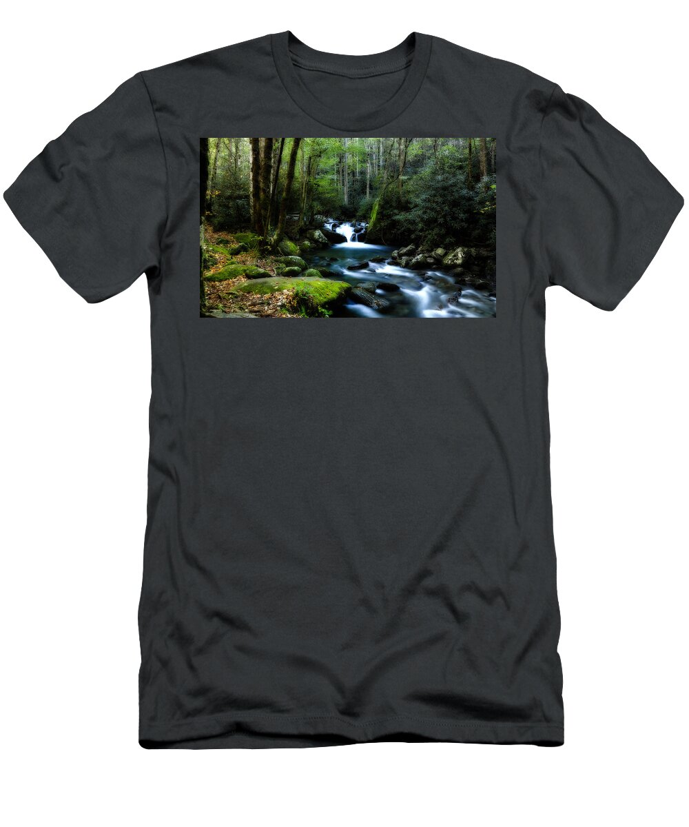 Stream T-Shirt featuring the photograph Lush Forest by C Renee Martin