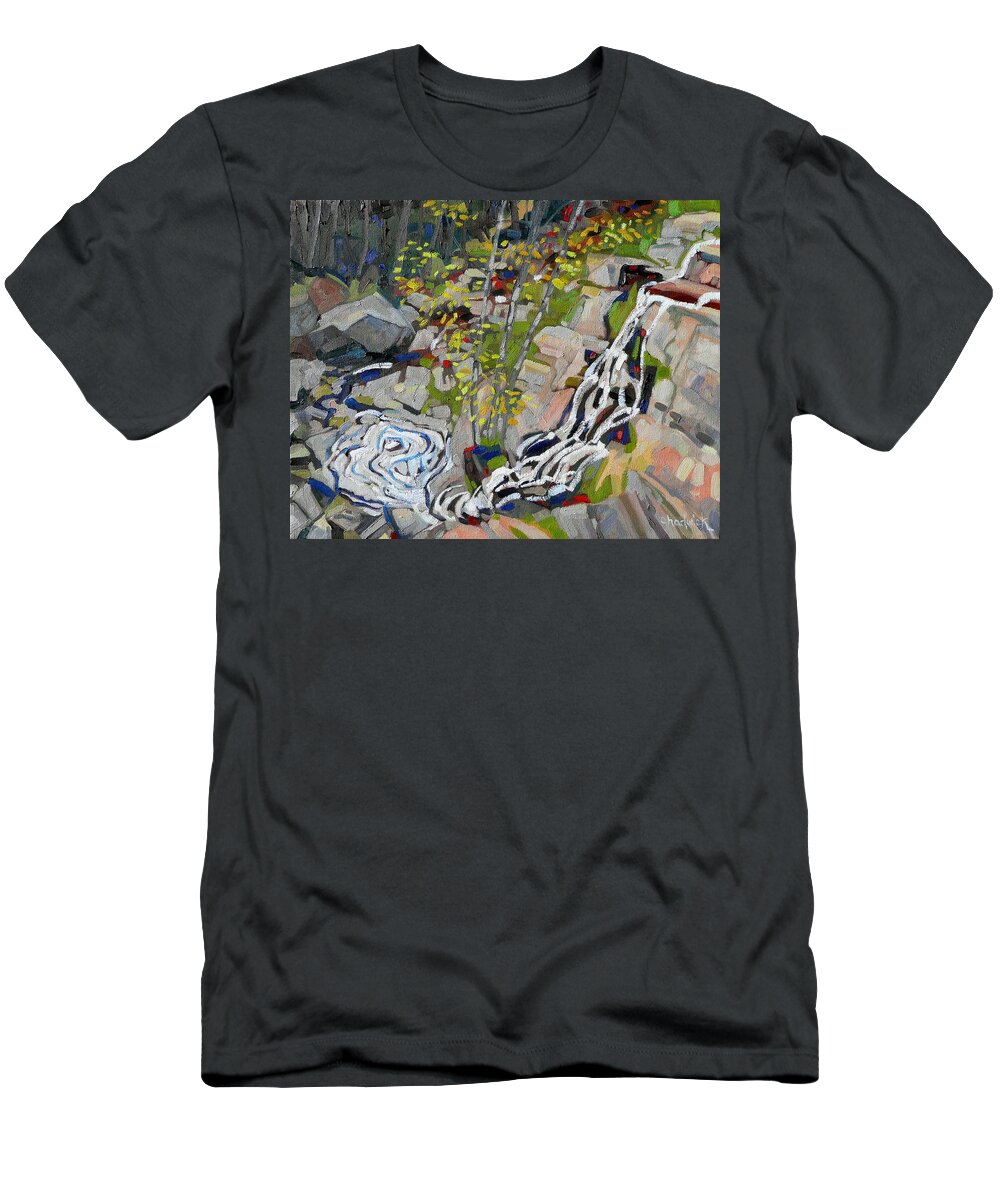 Lyn T-Shirt featuring the painting Lyn Hairpin by Phil Chadwick