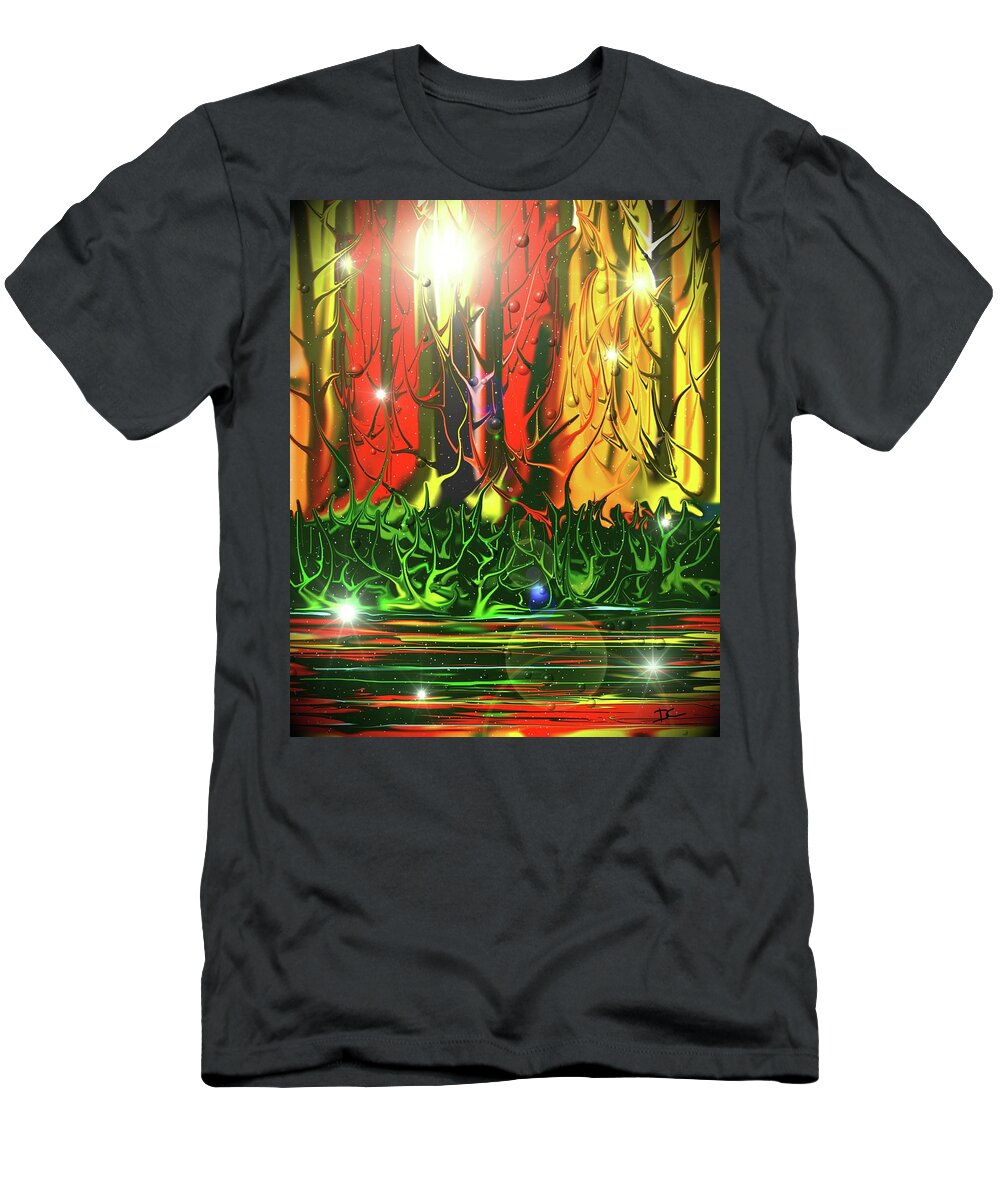 Forest T-Shirt featuring the digital art Magic Forest 2 by Darren Cannell
