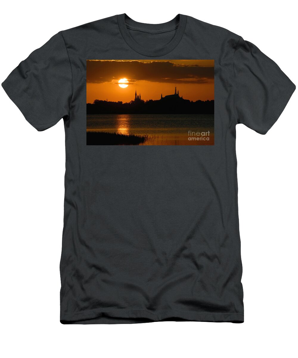 Magic Kingdom T-Shirt featuring the photograph Magic Kingdom Sunset by David Lee Thompson