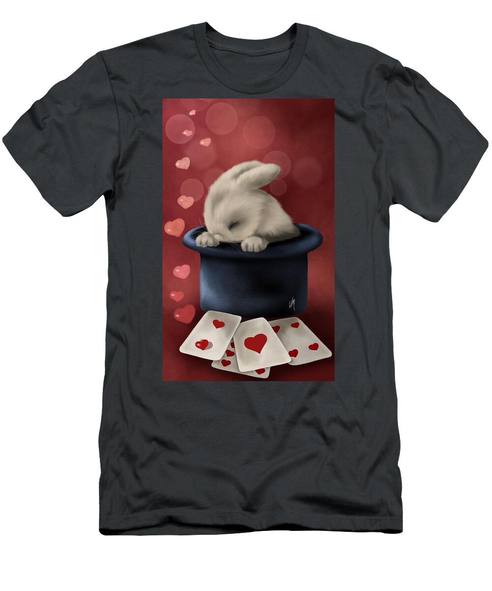 Magical Bunny T-Shirt featuring the painting Magical bunny by Veronica Minozzi