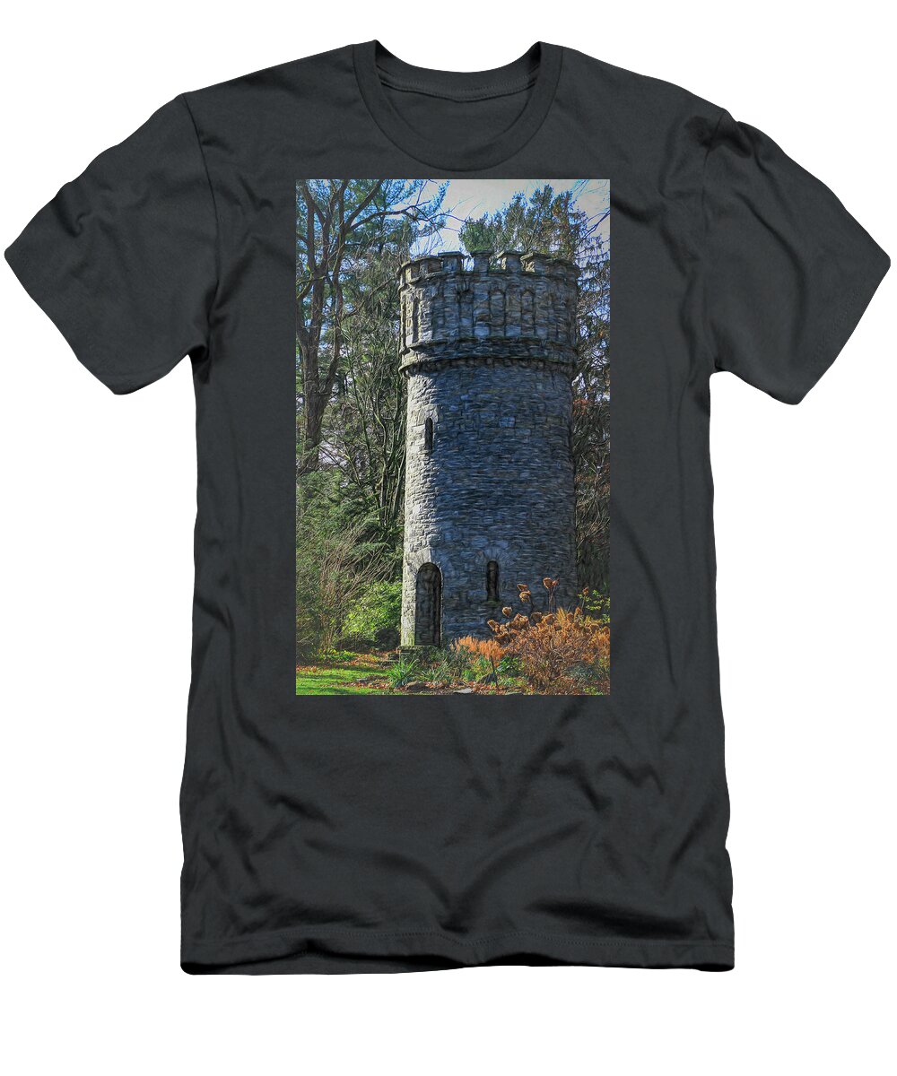 Stonework T-Shirt featuring the digital art Magical Tower by Patrice Zinck