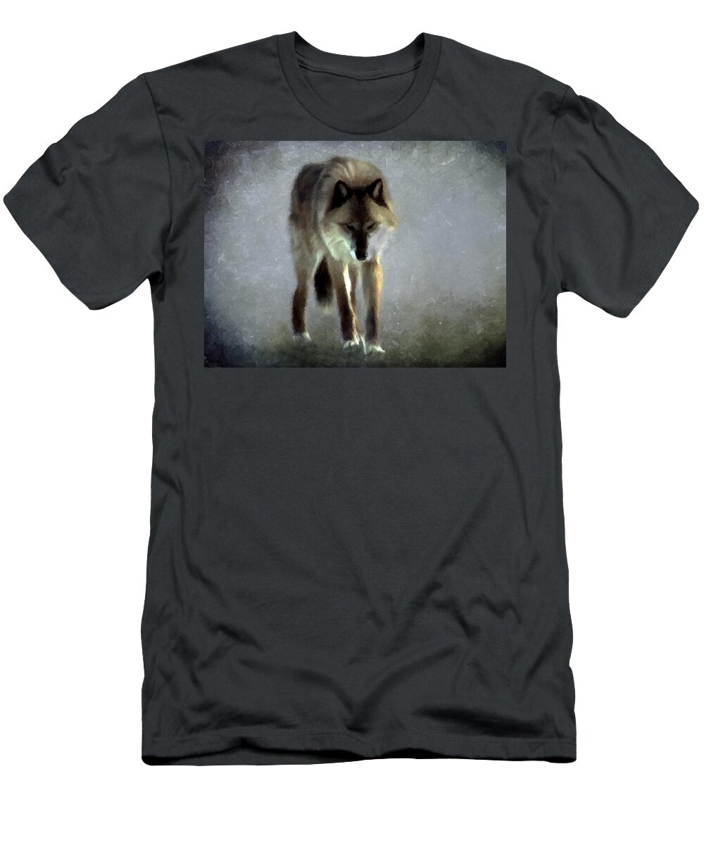 Wolf T-Shirt featuring the photograph Majestic Wolf by David Dehner