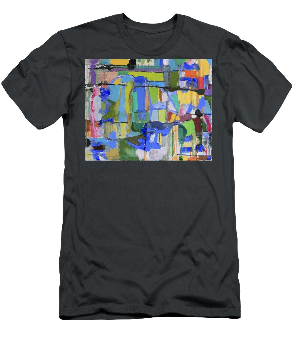 Abstract T-Shirt featuring the painting Make It Snappy by David Zimmerman