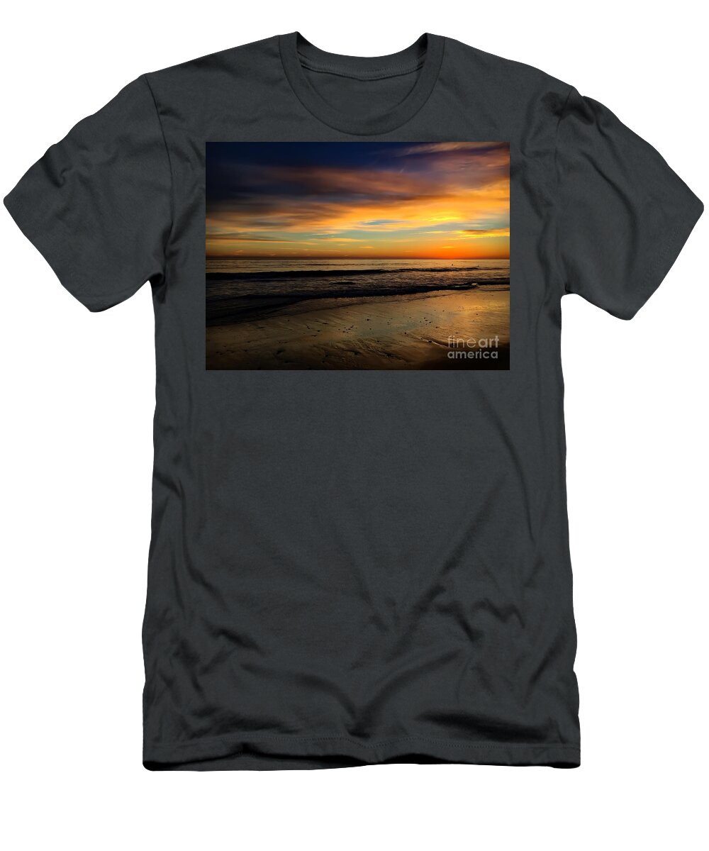 Landscape T-Shirt featuring the photograph Malibu Beach Sunset by Chris Tarpening