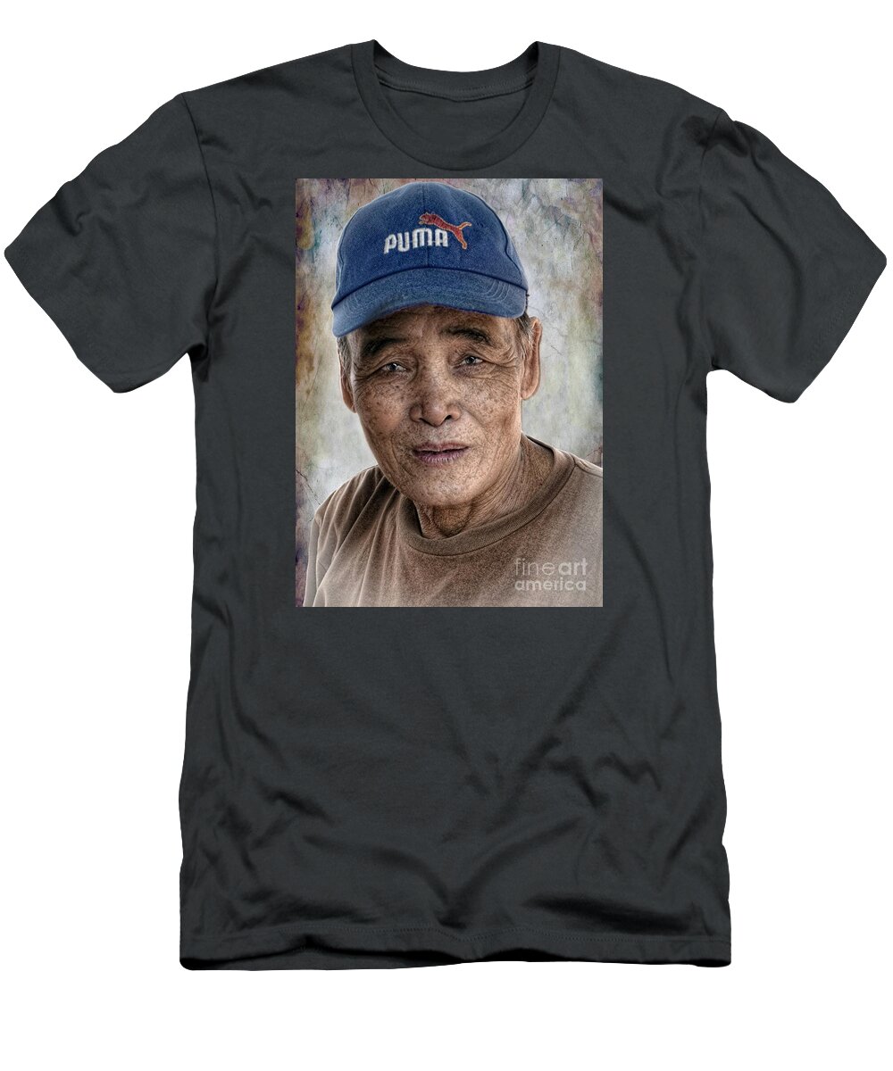 Thailand T-Shirt featuring the digital art Man In The Cap by Ian Gledhill