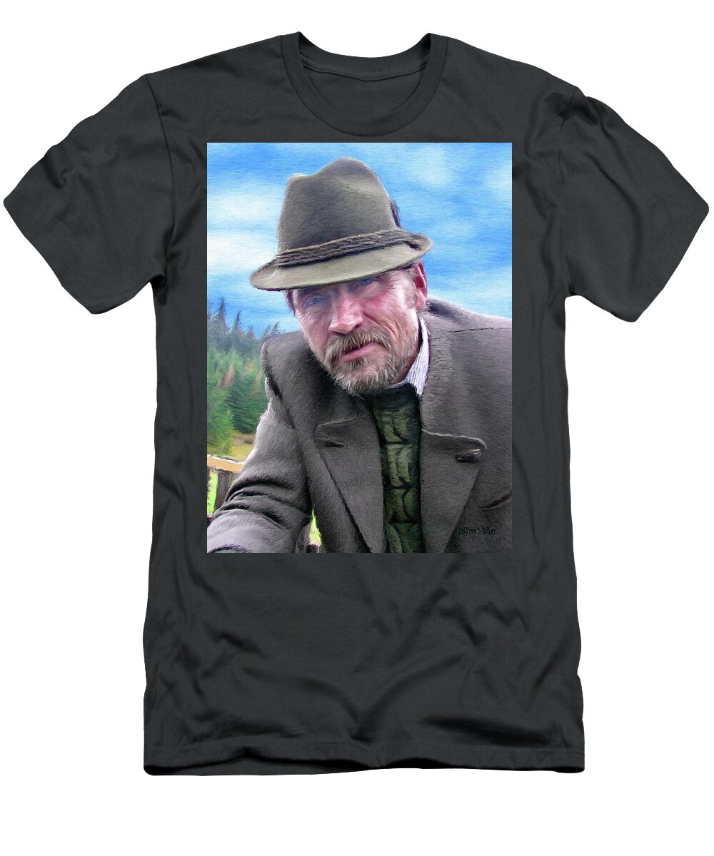 Jeff T-Shirt featuring the painting Man of the Mountain by Jeffrey Kolker