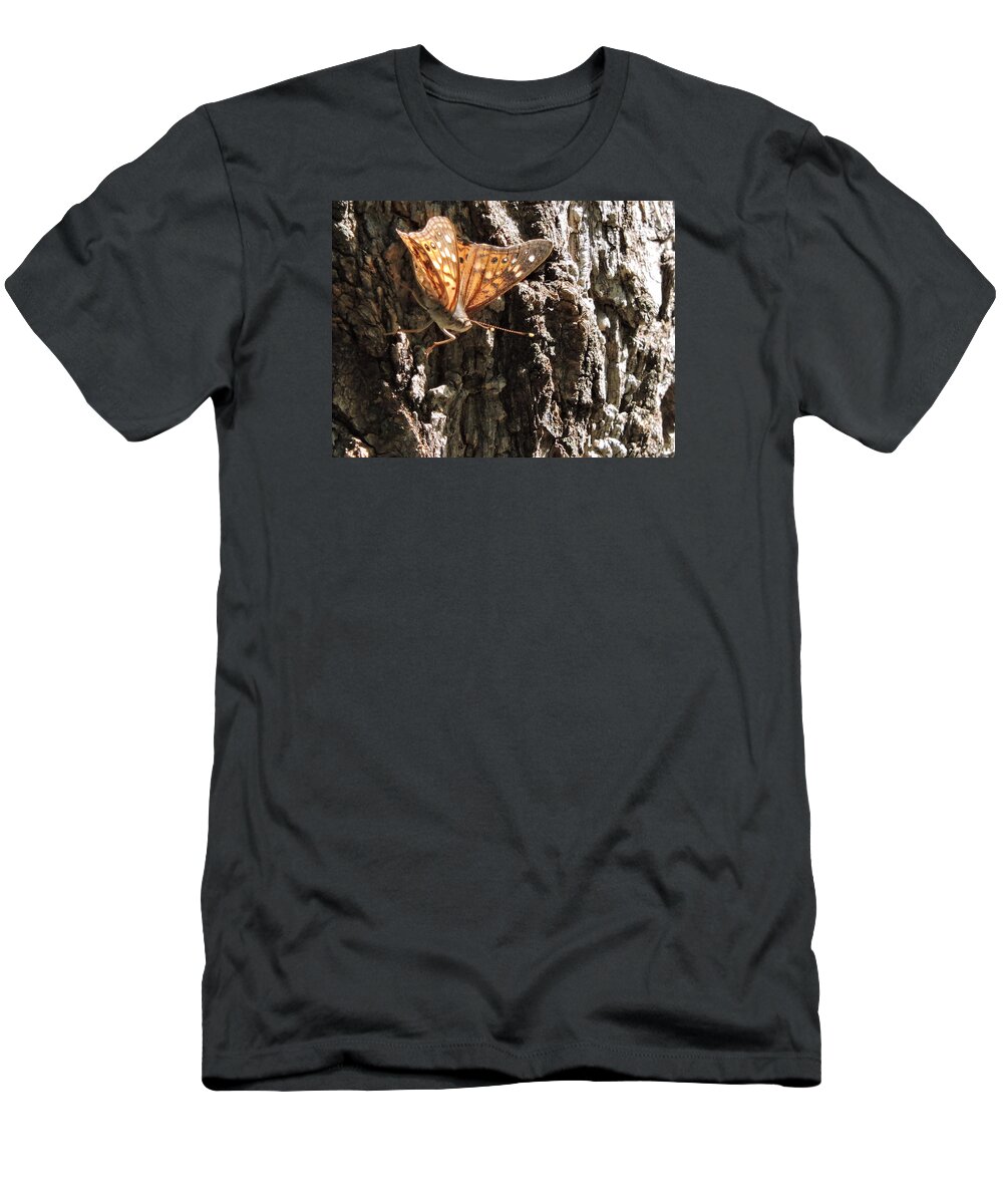 Butterfly With Spots That Look Like Eyes T-Shirt featuring the photograph Many Eyes by Shellda Patino