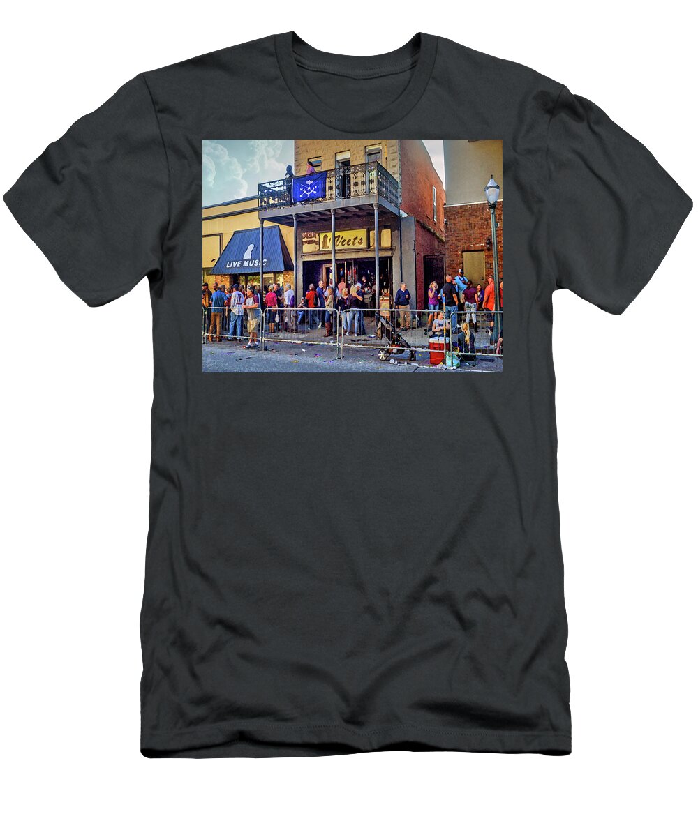 Mobile T-Shirt featuring the digital art Mardi Gras Veets by Michael Thomas