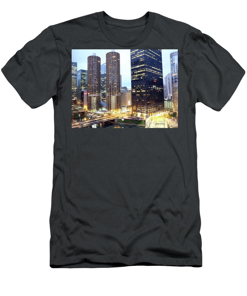 Marina Towers T-Shirt featuring the photograph Marina Towers by Jackson Pearson