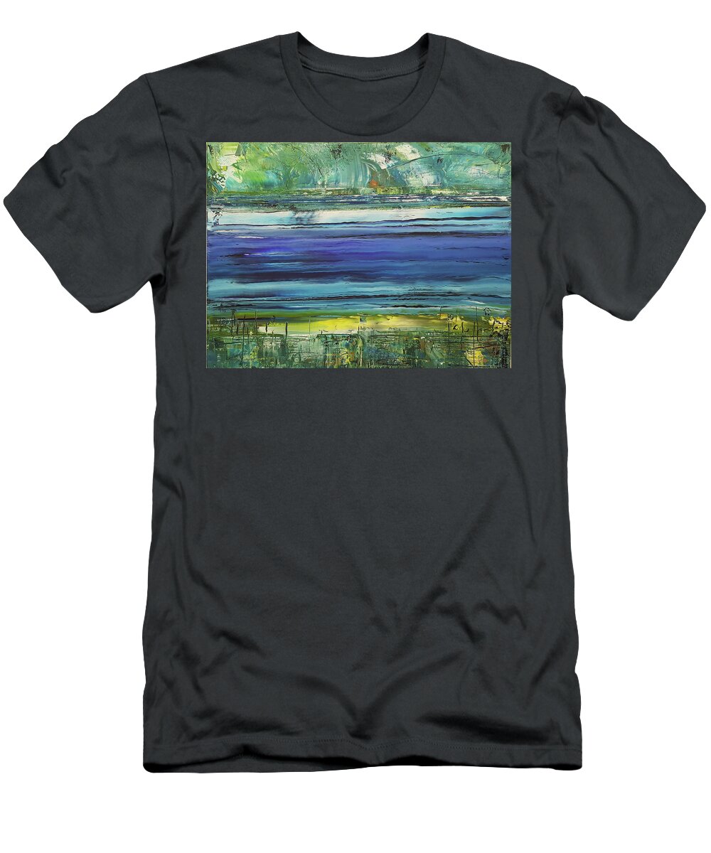  T-Shirt featuring the painting Marine Waters by Martin Bush