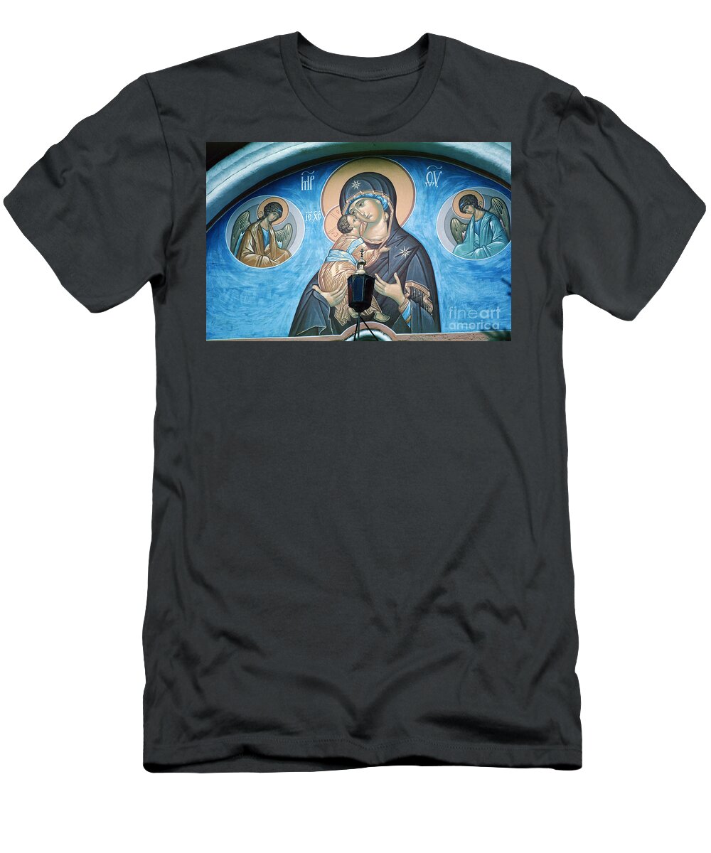 Trinity Lavra Of St. Sergius T-Shirt featuring the photograph Mary Magdelena Jesus Christ Angels Trinity Lavra by Wernher Krutein