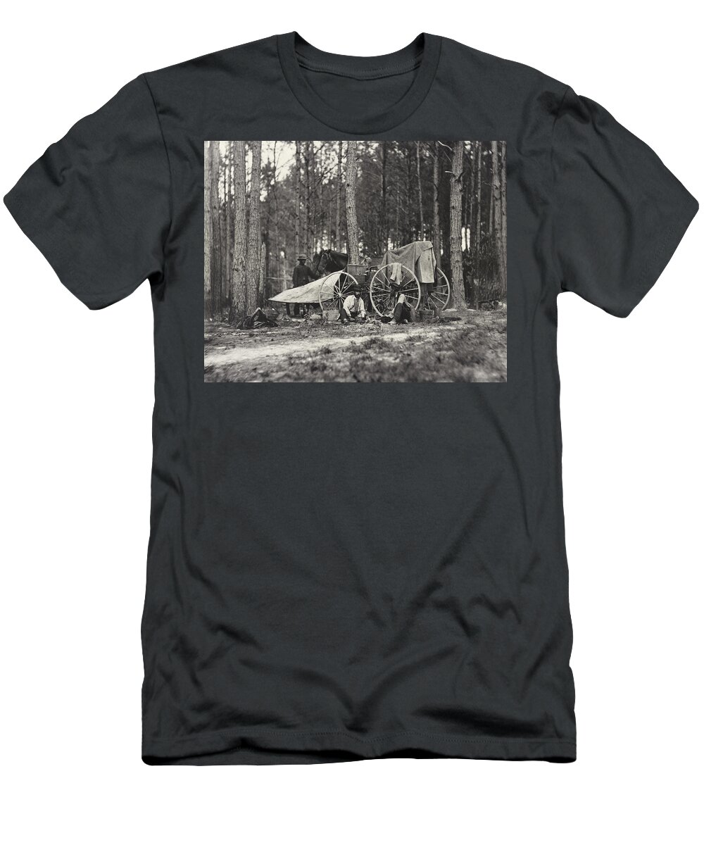 1 Animal T-Shirt featuring the photograph Mathew Brady Wagon by Underwood Archives