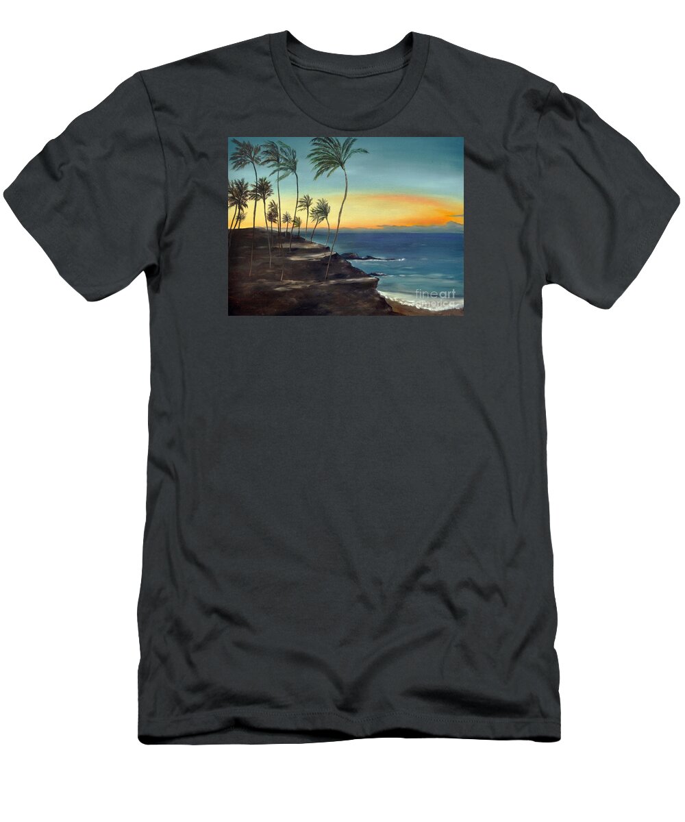 Maui T-Shirt featuring the painting Maui by Carol Sweetwood