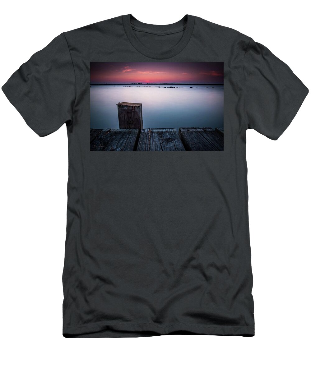 Virginia T-Shirt featuring the photograph May Sunset 3 by Larkin's Balcony Photography